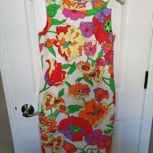 David Meister Floral Cotton Dress